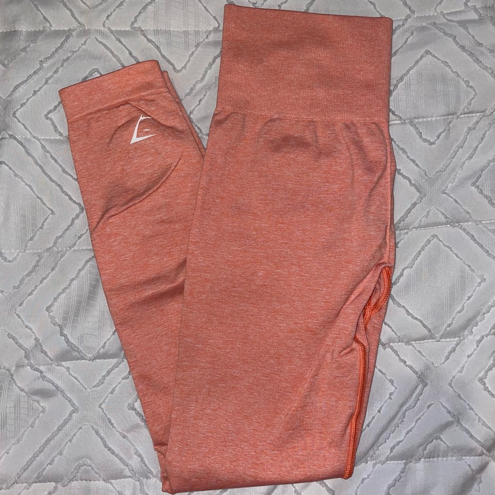 coral gymshark leggings
